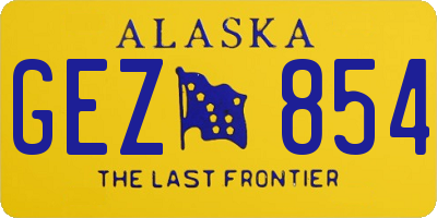 AK license plate GEZ854
