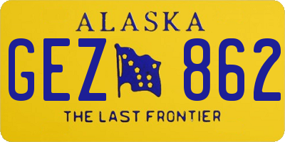 AK license plate GEZ862