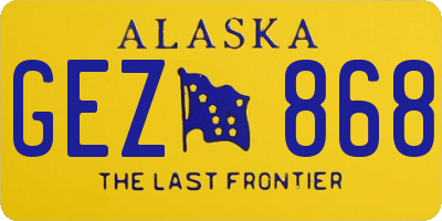 AK license plate GEZ868