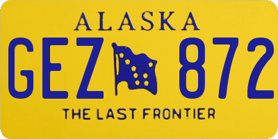 AK license plate GEZ872