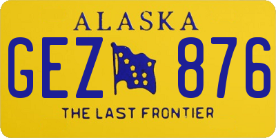 AK license plate GEZ876