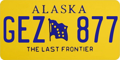 AK license plate GEZ877