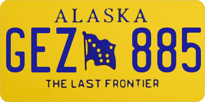 AK license plate GEZ885