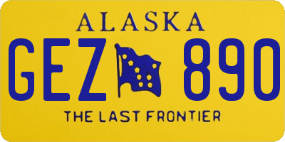 AK license plate GEZ890