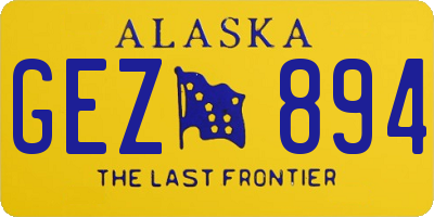 AK license plate GEZ894