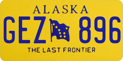 AK license plate GEZ896