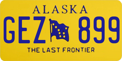 AK license plate GEZ899