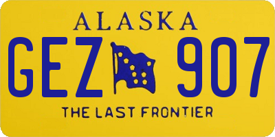 AK license plate GEZ907