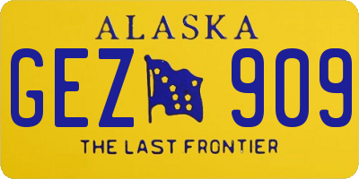 AK license plate GEZ909