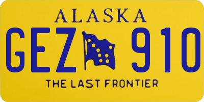 AK license plate GEZ910
