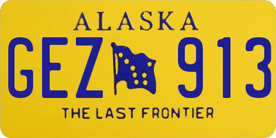 AK license plate GEZ913
