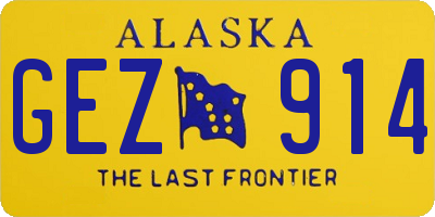AK license plate GEZ914