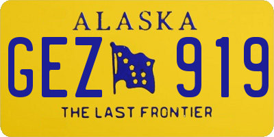 AK license plate GEZ919