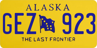 AK license plate GEZ923
