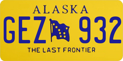 AK license plate GEZ932