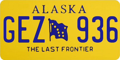 AK license plate GEZ936