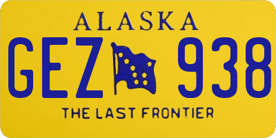 AK license plate GEZ938
