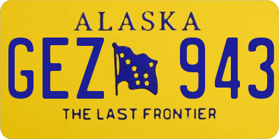 AK license plate GEZ943