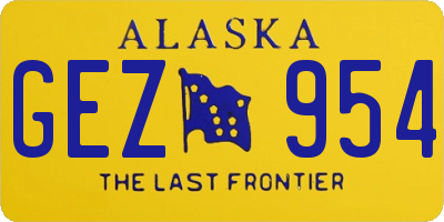 AK license plate GEZ954