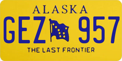 AK license plate GEZ957