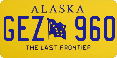 AK license plate GEZ960