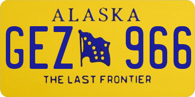 AK license plate GEZ966