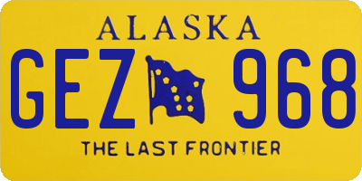 AK license plate GEZ968