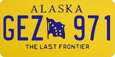 AK license plate GEZ971