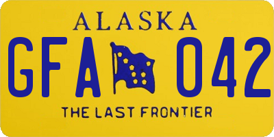 AK license plate GFA042