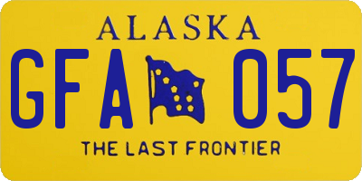 AK license plate GFA057