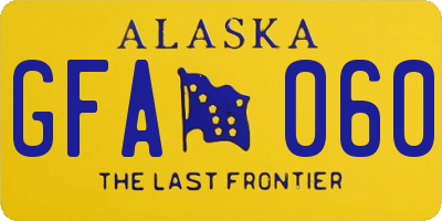 AK license plate GFA060