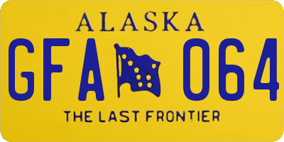 AK license plate GFA064