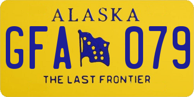 AK license plate GFA079