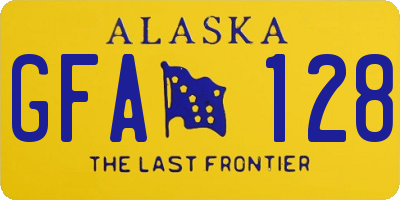 AK license plate GFA128
