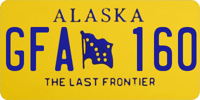 AK license plate GFA160