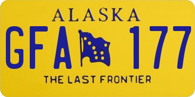 AK license plate GFA177