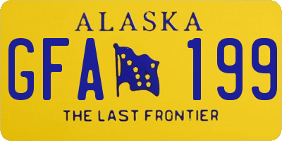 AK license plate GFA199