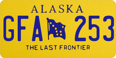 AK license plate GFA253