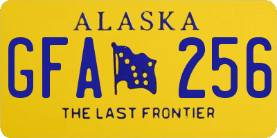 AK license plate GFA256