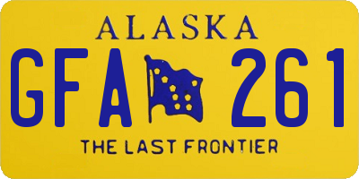 AK license plate GFA261