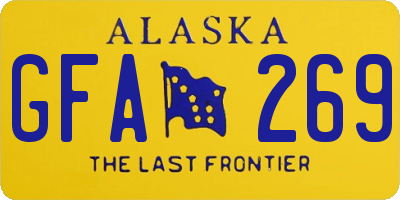AK license plate GFA269