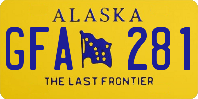 AK license plate GFA281