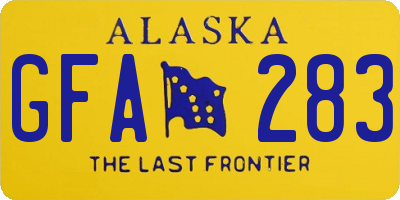 AK license plate GFA283