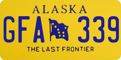 AK license plate GFA339
