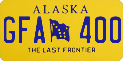 AK license plate GFA400
