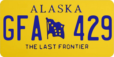 AK license plate GFA429