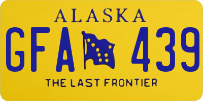 AK license plate GFA439