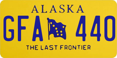 AK license plate GFA440