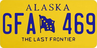 AK license plate GFA469