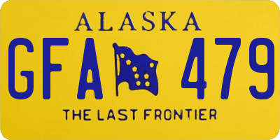AK license plate GFA479
